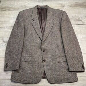 Harris Tweed Blazer Men's 46 Long Wool Scottish Sport Coat Classic Tailored